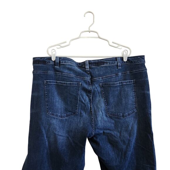 Lane Bryant High Rise Dark Wash Capri Jeans Pockets Stretch Blue Denim Size 26 - Picture 8 of 8